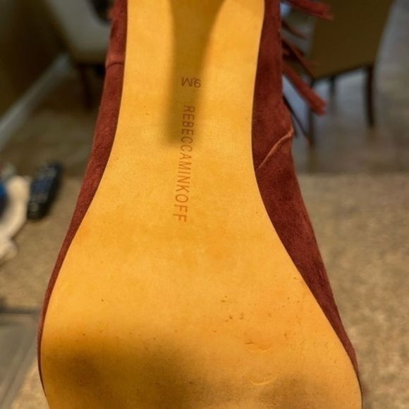 Designer!  Rebecca Minkoff Leather Bootie Heels Size 9 - Picture 8 of 8